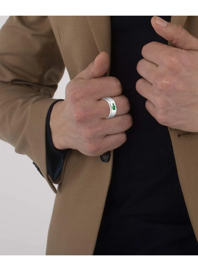 LACOSTE ARTHOR Collection Ring in Stainless Steel